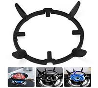 YAANBUNB Wok Ring Anneau de support universel en fonte pour cuisinière à gaz, dessous de plat antidérapant, noir, 17 cm de diamètre