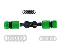 YAAVAAW Kit de connecteur d'extension de tuyau de tuyau pour raccorder le tuyau de jardin (avec 1 pcs de robinet d'arrêt en ligne à dégagement rapide+2 connecteurs rapides d'extrémité de tuyau 1/2 ")