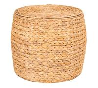 AltoBuy YACINE - Table d'appoint Fonction Coffre de Rangement en Jacinthe Tressée