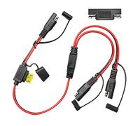 YACSEJAO Câble de rallonge SAE Spliiter 16AWG 2FT/60CM 1 à 2 Connecteur SAE Adaptateur de Chargeur d'alimentation avec fusible de Protection 20A et connecteur d'inversion de polarité SAE.
