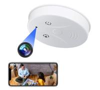 Yadayuki Camera Espion WiFi,2.4/5G Ghz Mini Camera Cachee sans Fil HD 108OP, Detecteur de Fumee Micro Espion Discrète Caméra Enregistreur Surveillance avec Vision Nocturne Detectionde Mouvement