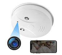 Yadayuki Caméra Espion WiFi 5G Ghz, Mini Camera Cachée Détecteur de Fumée，HD 1080P Mini Caméra Espion,Enregistreur Surveillance sans Fil avec Vision Nocturne Détection de Mouvement