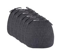 Yadlan Coussins De Chaises CarréS Lot De 6, Galette De Chaise DéHoussable et Lavable, Coussin Chaise Exterieur Taupe, Coussin pour Chaises De Cuisine 40x40, Confortable Pas De Fondu Bleu