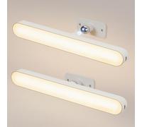 Yafido Applique Murale Sans Fil 4000mAh LED Lampe Tableau Rechargeable Aimantée Lumiere Coiffeuse IRC87, Blanc Froid Naturel Chaud Salle de Bain USB Miroir Makeup Light Sans Prise Percer 2pcs