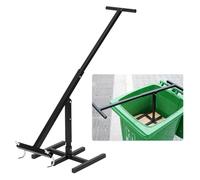 YAGEANNL Compacteur manuel pour poubelle à roulettes, outil manuel pour extérieur, poubelle sans contact pour poubelles à roulettes de 120 à 660 L, poubelle de compactage en fer