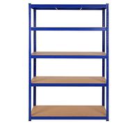 Yaheetech 180 x 120 x 60 cm Étagères Charge Lourde Clipsable Résistant Capacité 875 kg Meuble de Rangement Garage Cuisine Chambre Bleu