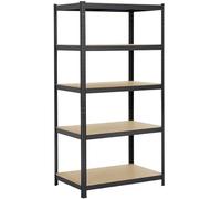 Yaheetech 180 x 90 x 60 cm Étagères Charge Lourde Clipsable Résistant Capacité 875 kg Meuble de Rangement Garage Cuisine Chambre Noir 180 x 90 x 60 cm