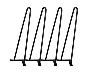 Yaheetech 4 Pieds de Table de 40cm en Epingle à Cheveux en Fer Pied de Tables/Chaises/Meuble DIY Noir