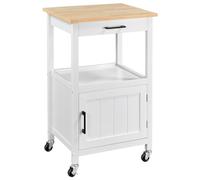 Yaheetech Desserte de Cuisine Roulante Meuble de Rangement avec Armoire en Bois Chariot de Service 55x 45x 89cm
