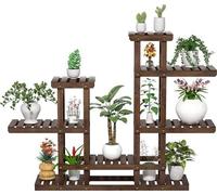 Yaheetech Étagère à plantes en bois, Étagère à fleurs d'extérieur, Escalier à fleurs 6 marches, Échelle à plantes à plusieurs niveaux, Étagère en bois 120,5 x 25 x 96,5 cm, Support à fleurs