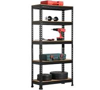 Yaheetech Étagère de Rangement 5 Niveaux Étagère de Garage Charge Lourde 750kg 150 x 70 x 30 cm Étagère en Métal Noir