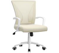 Yaheetech Fauteuil de Bureau Ergonomique Chaise de Bureau en Maille à Roulettes Réglable en Hauteur Inclinable Charge 136 kg