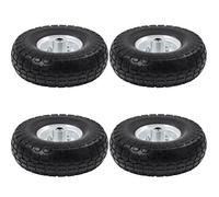 Yaheetech Lot de 4pcs Roue Ø 255 mm Alésage 16 mm roue increvable remorque pour diable brouette chariot