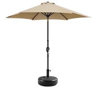 Yaheetech Parasol de Jardin 230cm/270cm/300cm avec Pied 22 KG Inclinable Extérieur - Cadre en Métal Protection Solaire pour Jardin, Terrasse, Patio, Piscine, Balcon