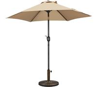 Yaheetech Parasol de Jardin 230cm/270cm avec Pied 10 KG Inclinable Extérieur, Cadre en Métal, Protection Solaire pour Terrasse Patio Piscine Balcon