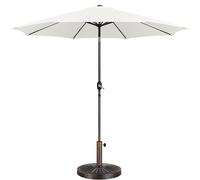 Yaheetech Parasol de Jardin 300cm/327cm avec Pied 14 KG Inclinable Extérieur en Métal - Protection Solaire pour Jardin, Terrasse, Patio, Piscine, Plage, Balcon