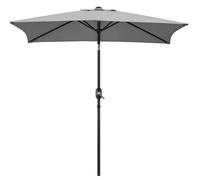 Yaheetech Parasol Rectangulaire Inclinable à 6 Baleines avec Cadre en Métal pour Jardin Terrasse Piscine 2 m H Gris