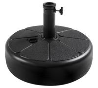 Yaheetech Pied de Parasol à Remplir d'eau 22 L ou du Sable 36 KG | Base de Parasol en HDPE avec Poignée Intégrée pour Mâts de 38/48 mm Socle de Parasol pour Extérieur Jardin Terrasse Balcon