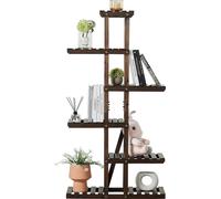Yaheetech Porte-fleurs à 6 étages, étagère à fleurs en bois massif, étagère pour plantes, banc à fleurs peu encombrant & multifonctionnel pour balcon/patio/jardin