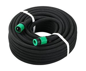 Yaheetech Tuyau Arrosage Extensible Micro-poreux 30M Tuyau Arrosage Irrigation - Avec Raccords Noir