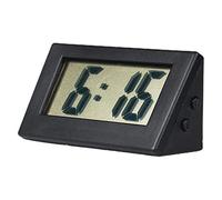 Yajimsa Montre électronique numérique numérique électronique LED No Tick Electric Alarm Desk Clock, petite horloge numérique LCD à piles avec pile bouton