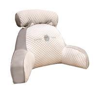 Yajimsa Oreiller De Lecture avec Accoudoirs - Oreiller De Lecture De Repos Au Lit,avec Cale Nuque & Bras - Confort Et Ergonomie Coussin Cale Dos Canapé pour Lit & Fauteuil & Canape 50x70cm