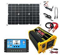Yajimsa panneau solaire avec onduleur 4000 W avec 2 ports USB, régulateur charge solaire 30 A, affichage l'écran LED, charge rapipour alimentation secours