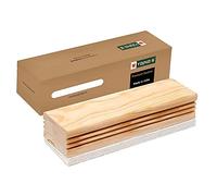 YAJNAS - Plumeau en bois blanc non magnétique de haute qualité, plumeau en bois noir et blanc, effaceur de tableau blanc, marqueur pour tableau blanc et tableau à craie, effaceur