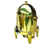 Yajuyi Distributeur de Acier Inoxydable Distributeur Boisson Fontaine Carafe Réservoir Robinet Design Trépied Inspiré Cône et Dôme Décoratif Service de Jus, Array, Or