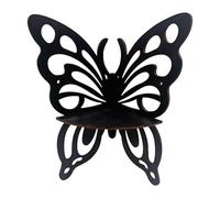 Yajuyi Étagère d'angle en Forme de Papillon, étagère Murale en Bois, Support de Rangement Mural, Présentoir de Cuisine de Style Rustique, Noir