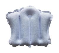 Yajuyi Oreiller de Bain Gonflable Ergonomique avec Ventouses, Appui-tête de Baignoire, Coussin En PVC Antidérapant et Imperméable, Accessoire de Salle de Bai, Blanc