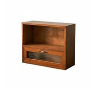 Yajuyi Organisateur de Bureau Acrylique Cabinet Stockage Vitrées Tiroirs Panneau Acrylique Finition Bois Organisation Adaptée, Un Compartiment, Un Tiroir - Acrylique Transparent