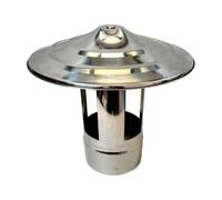 Yajuyi Pare-Pluie Cheminée Cvercle Arrondi Résistant à la Chapeau Cheminée en Acier Inoxydable Anti-Vent scendant pr Poêle à Bois, Style A