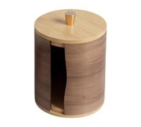 Yajuyi Porte-serviettes en Papier Support à Rouleaux Mural et à Poser en Bois avec Éléments en Métal Distributeur Compact pour Salon Chambre Bureau et