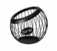 Yajuyi Présentoir à Capsules Café en Fer Corbeille Ouverte Morne Rangement sur Comptoir Support pour Dostes Pratique Adapté aux Stations Boissons , Noir
