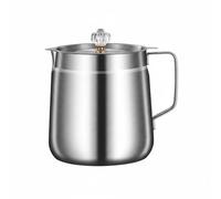Yajuyi Récipient Huile Inoxydable Pichet de Cuisine Anti-goutte pour Stockage de avec Bec Verseur Pratique et Poignée Ergonomique pour Service de Table, 2L, Filter Lid-basket