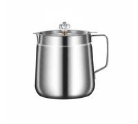 Yajuyi Récipient Huile Inoxydable Pichet de Cuisine Anti-goutte pour Stockage de avec Bec Verseur Pratique et Poignée Ergonomique pour Service de Table, 1.5L, Filter Lid-basket
