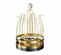 Yajuyi Support Rotatif Organisateur Égouttoir à Tasses Gobelet Structure Métal Plastique avec Poignée Facile à Déplacer Convenant Rangement de la, Support Rotatif En Cristal Avec Base