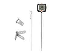 Yajuyi Thermomètre de Cuisine Numérique à Insert pour Viande, avec Sonde En Acier Inoxydable et écran Rotatif, Idéal pour Le Four, La et Le Gril. S, Noir