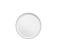 YAKA Porcelaine Blanche Assiette Plate D27 Médard de NOBLAT Liseret NOIR