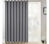 Yakamok Rideaux occultants pour Porte coulissante - Isolation Thermique - Séparateur de pièce - 254 x 213 cm - Gris
