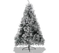 Yakimz 120cm Sapin de Noël artificiel avec neige, 340 aiguilles en PVC & support en métal, sapin de Noël, système de pliage à montage rapide