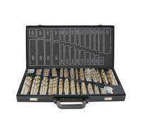 Yakimz 230-pièces forets à métaux Set de forets hélicoïdaux Assortiment de forets à métaux affûtés HSS, jeux de forets Jeu de forets à pierre professionnels Set de forets