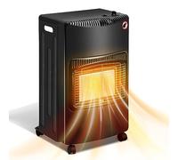 Yakimz Chauffage à gaz - 1400-4200 W - 3 niveaux réglables - Avec régulateur de pression de gaz et tuyau de gaz - Bouteilles de gaz jusqu'à 10 kg - Noir