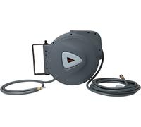 Yakimz Enrouleur de tuyau Enrouleur de tuyau 30m automatique 18 bar Boîte à tuyau murale avec raccord 1/4 pouce et rétraction automatique Enrouleur de tuyau avec support mural flexible Flexible d'air