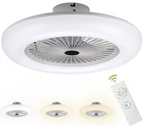 Yakimz Ventilateur de plafond 80w Lampe de plafond LED avec éclairage Fan Smart LED Plafonnier Télécommande Timer Dimmable Plafonnier Lampe de plafond avec télécommande 80w Ventilateur