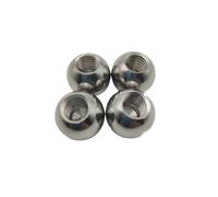 YAKUFAST Billes de perçage à filetage femelle M3 M4, demi-trou métrique en acier inoxydable Ø 5, 6, 7, 8, 9, 10 50 mm, trou borgne, bille lisse(15mmxM3)