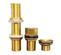 YAKUFAST Connecteur de réservoir d'eau en cuivre, 1/2 "3/4" 1 "BSP mâle, tuyau en laiton, simple mple, raccords pivotants, écrou de jonction, 1 pièces(04-20mm)