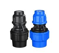 YAKUFAST Connecteur de tuyau d'irrigation de l'eau du robinet PE, diamètre Variable, 20/25/32/40/50mm, Tube d'eau Direct, raccords rapides(Blue,40mm x 25mm)