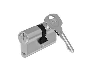 Yale 500 Plus Série Cylindre de Profil Européen Double 30/35 Nickel Satiné Cylindre de Sécurité à 5 Goupilles Haute Protection Anti Effraction Installation Facile avec Clés Incluses